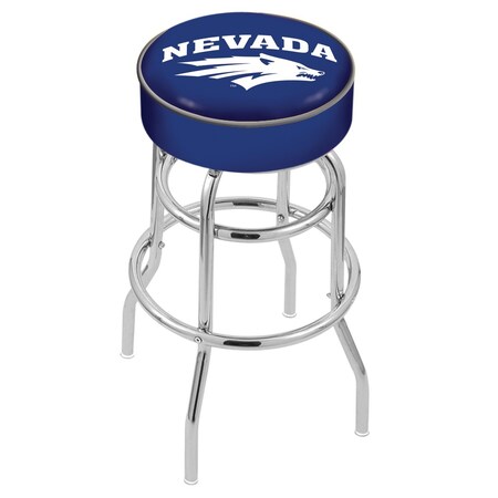 25 4 Nevada Cushion Seat,Double-Ring Chrome Swivel Bar Stool